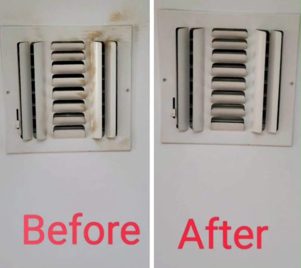 Ventilation grille dust Before / After